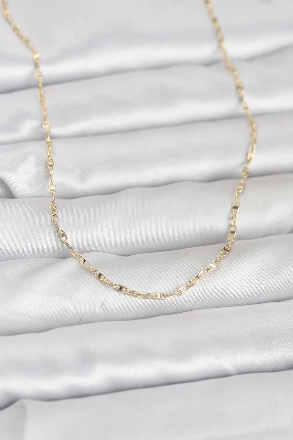 CM 14K Gold Renk Gemici Zincir Model 60 cm Kadın Kolye