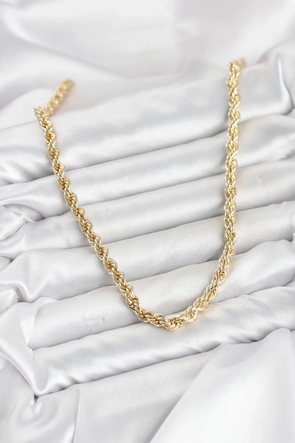 CM Burgu Model Gold Renk Pirinç 60 cm Kadın Kolye