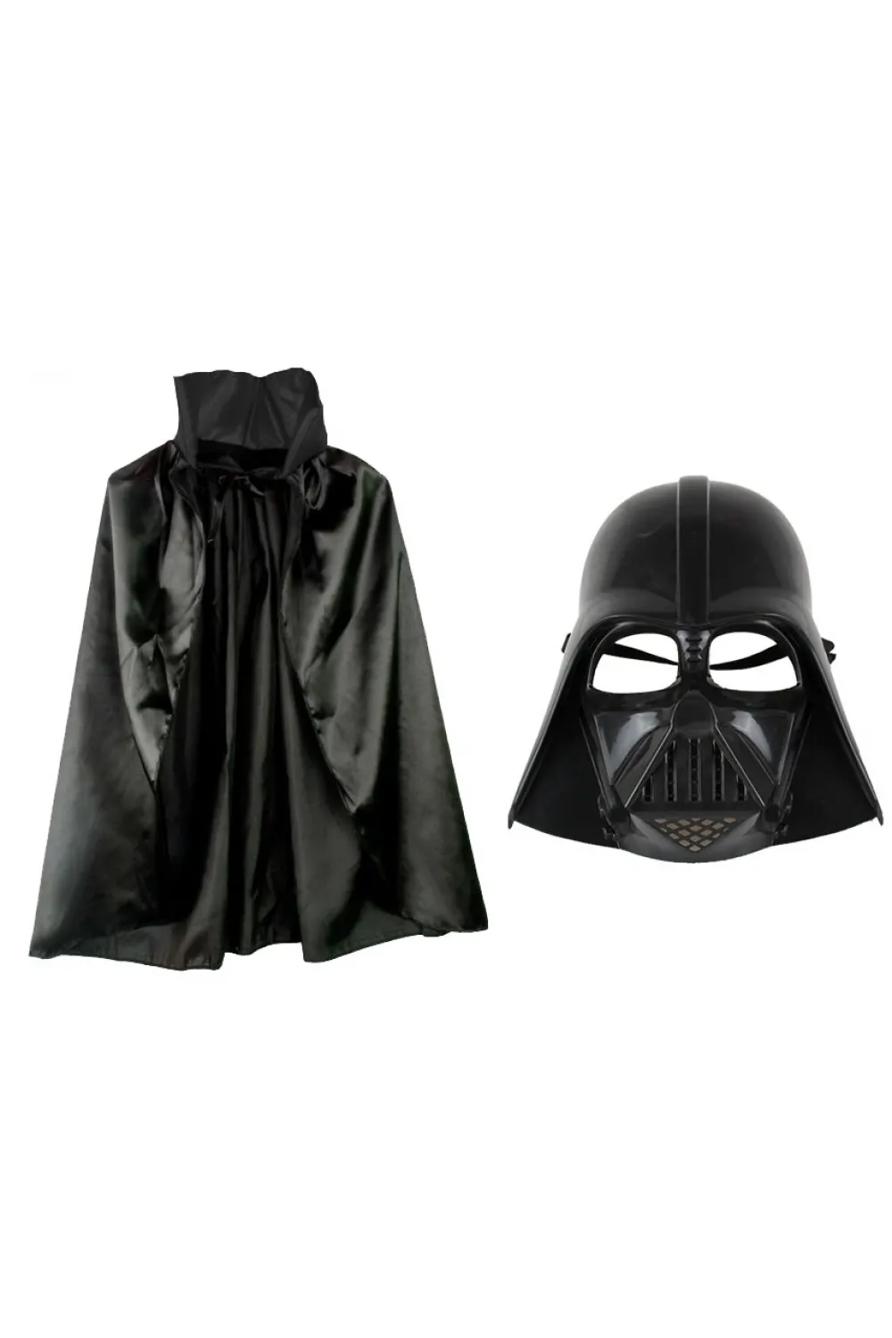 Çocuk Boy Yıldız Savaşları  Wars Darth Vader Maskesi Ve 90 Cm Pelerin Seti Siyah