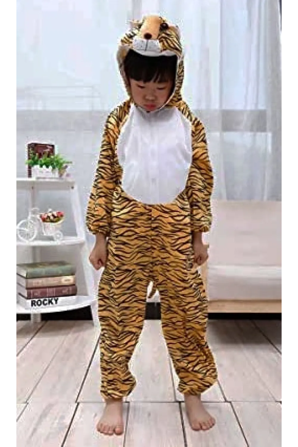Çocuk Kaplan Kostumu - Aslan Kostümü 6-7 Yaş 120 Cm