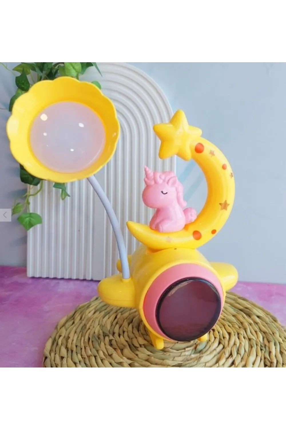 Çocuk Odası Ay ve Unicorn Desenli Gece Lambası