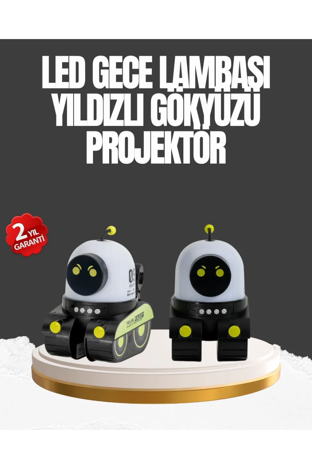 Çocuk Odası İçin Müzikli Ve Işıklı Robot Projektör