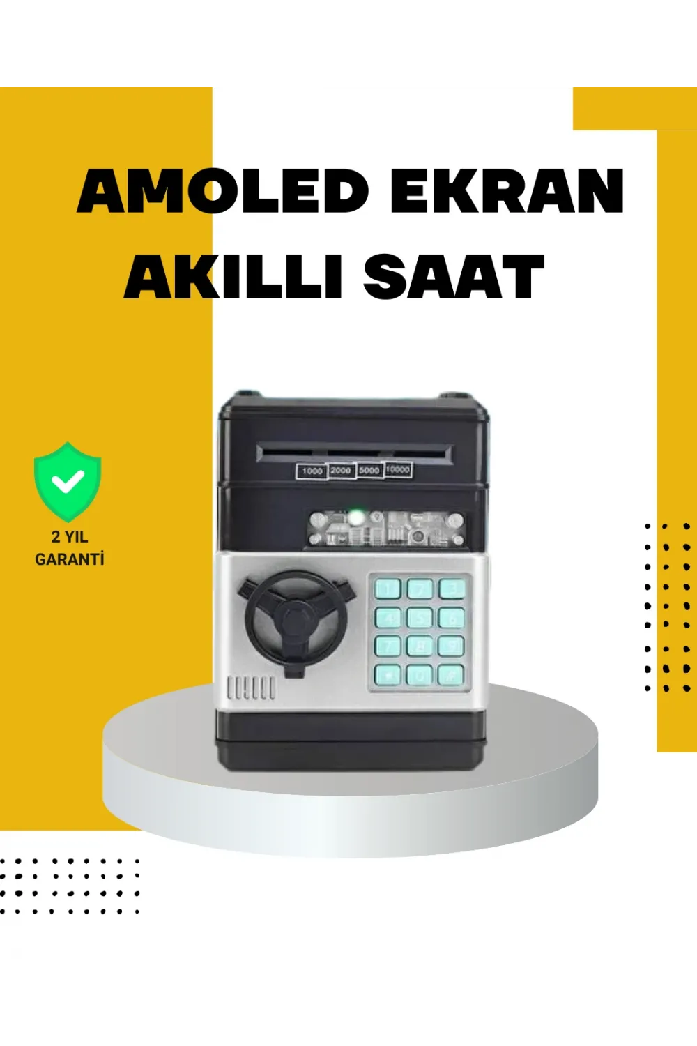 Çocuklar İçin Şifreli Atm Kasa Para Yutan Kumbara