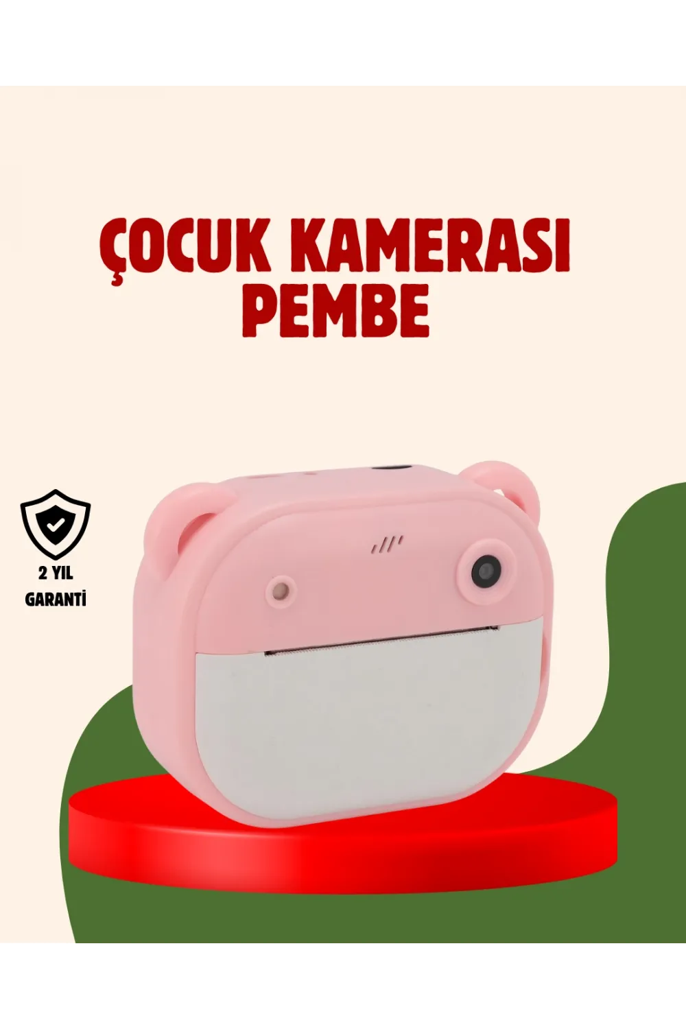 Çocuklar İçin Şipşak Yazıcı Kamera 24mp Hd Çift Lensli Termal Baskılı