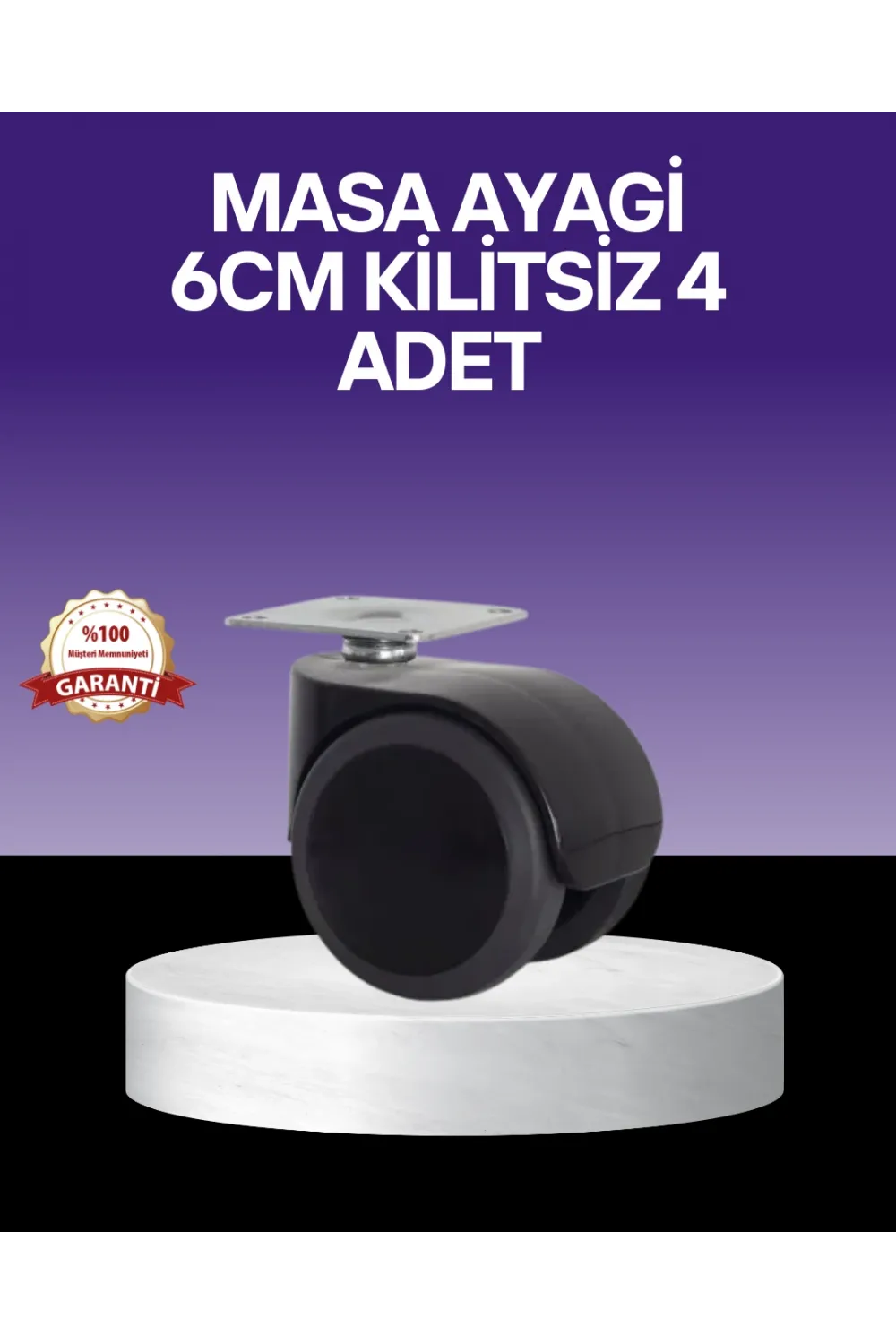 Çok Amaçlı Kilitsiz Masa Ayağı Tekerleği 6 Cm