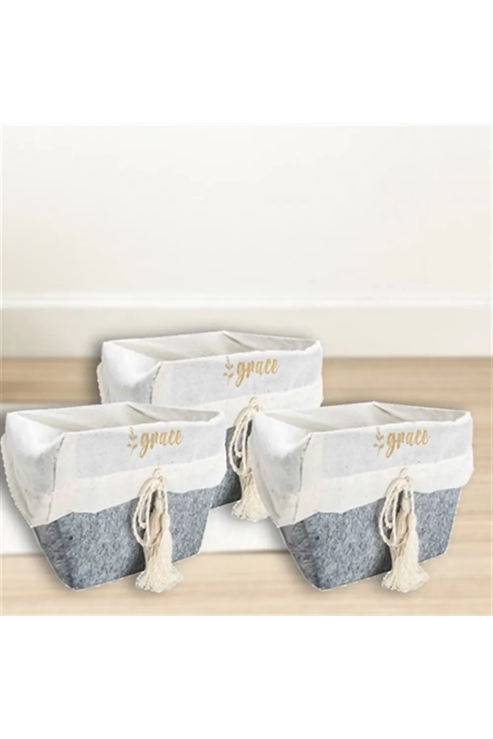 Çok Amaçlı Saklama Organizer Kutu Kare Keçe  Sepet (maxi)  03426