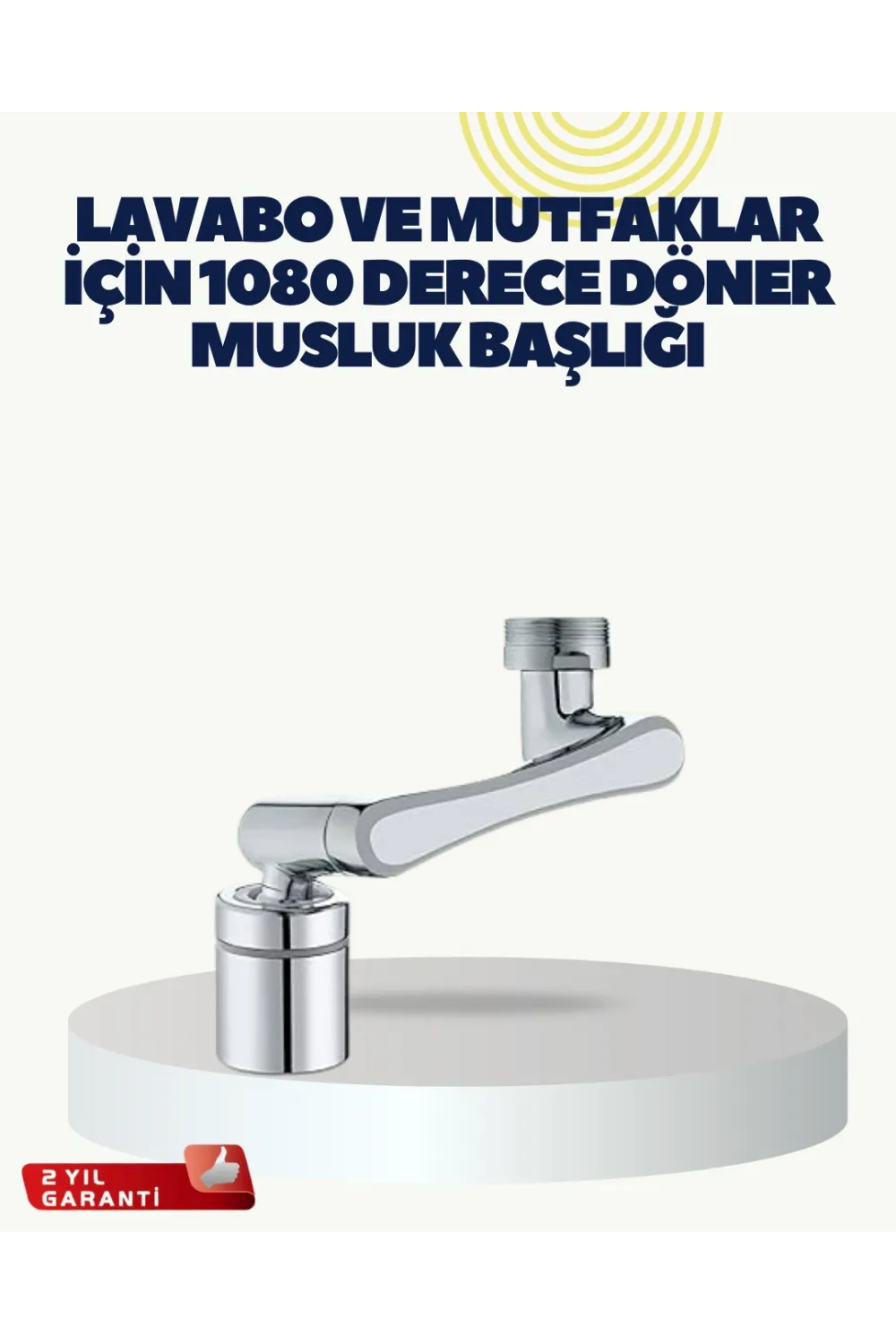 Çok Yönlü Dönebilen Musluk Başlığı 2 Fonksiyonlu Su Akışı