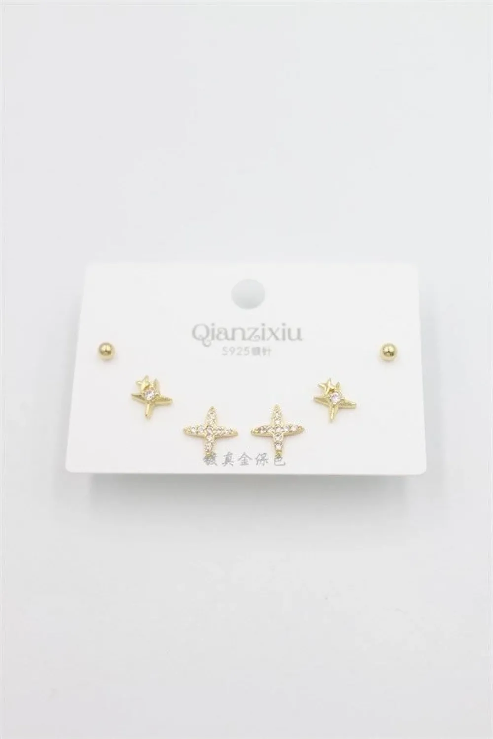 Çoklu Set Küpe - Altın