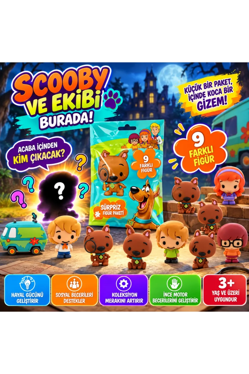 Cool Things Scooby Doo Buddies 3D Sürpriz Figür Paketi