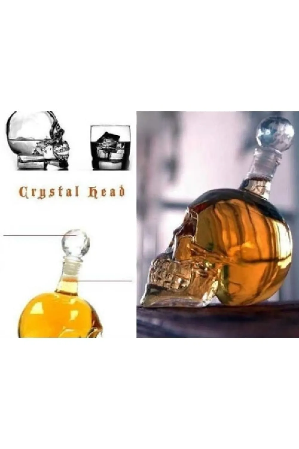 Crystal Head Kuru Kafa Cam Şişe 350 ml