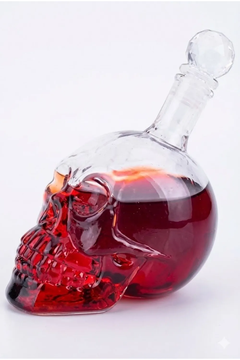 Crystal Head Kuru Kafa Cam Şişe  Hediyelik Sürahi (350 ML)