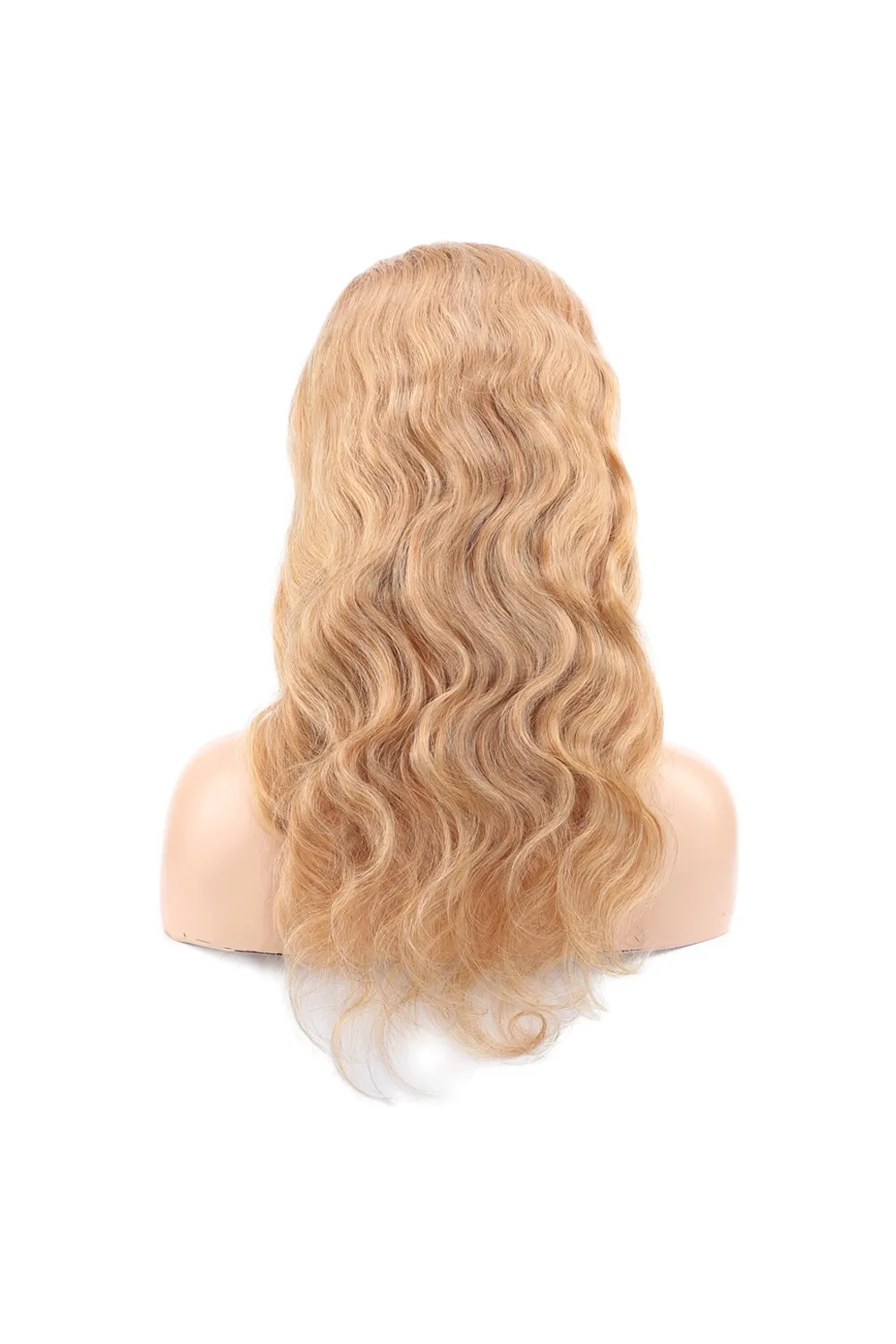 Dalgalı Front Lace Gerçek Tül Peruk - Altın Karamel - 60-65cm
