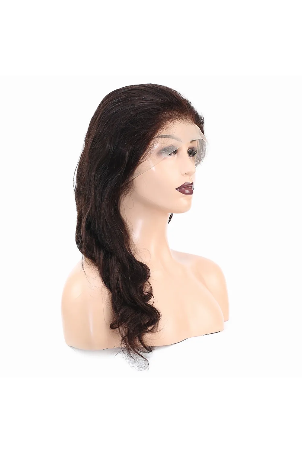 Dalgalı Front Lace Gerçek Tül Peruk - Doğal - 60-65cm