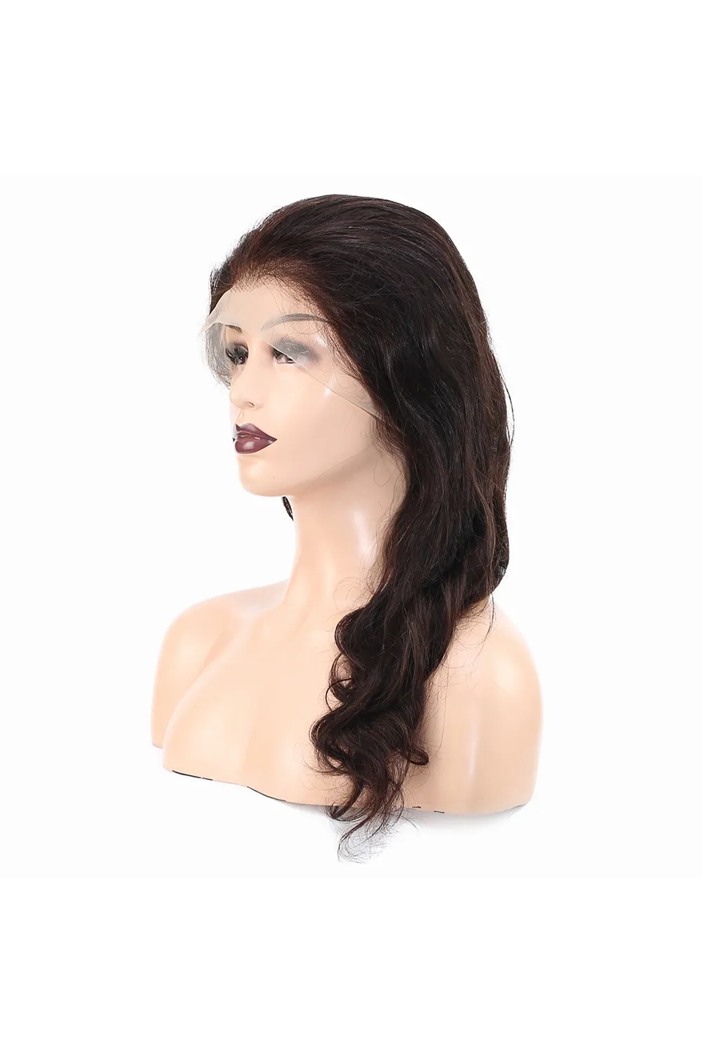 Dalgalı Front Lace Gerçek Tül Peruk - Doğal - 60-65cm