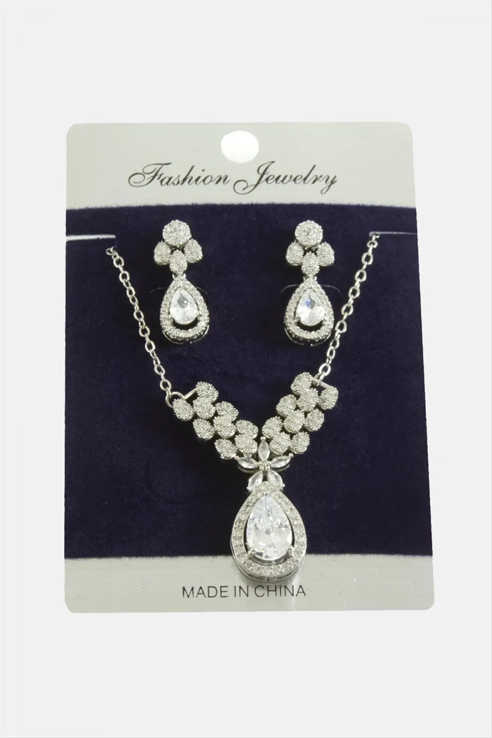 Damla Zirkon Taşlı Set Kolye