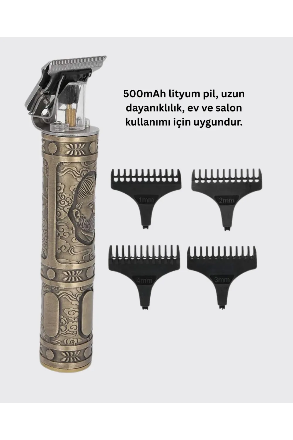 Dayanıklı Çelik Kafa Ve Güçlü Motorlu Saç Sakal Makinesi