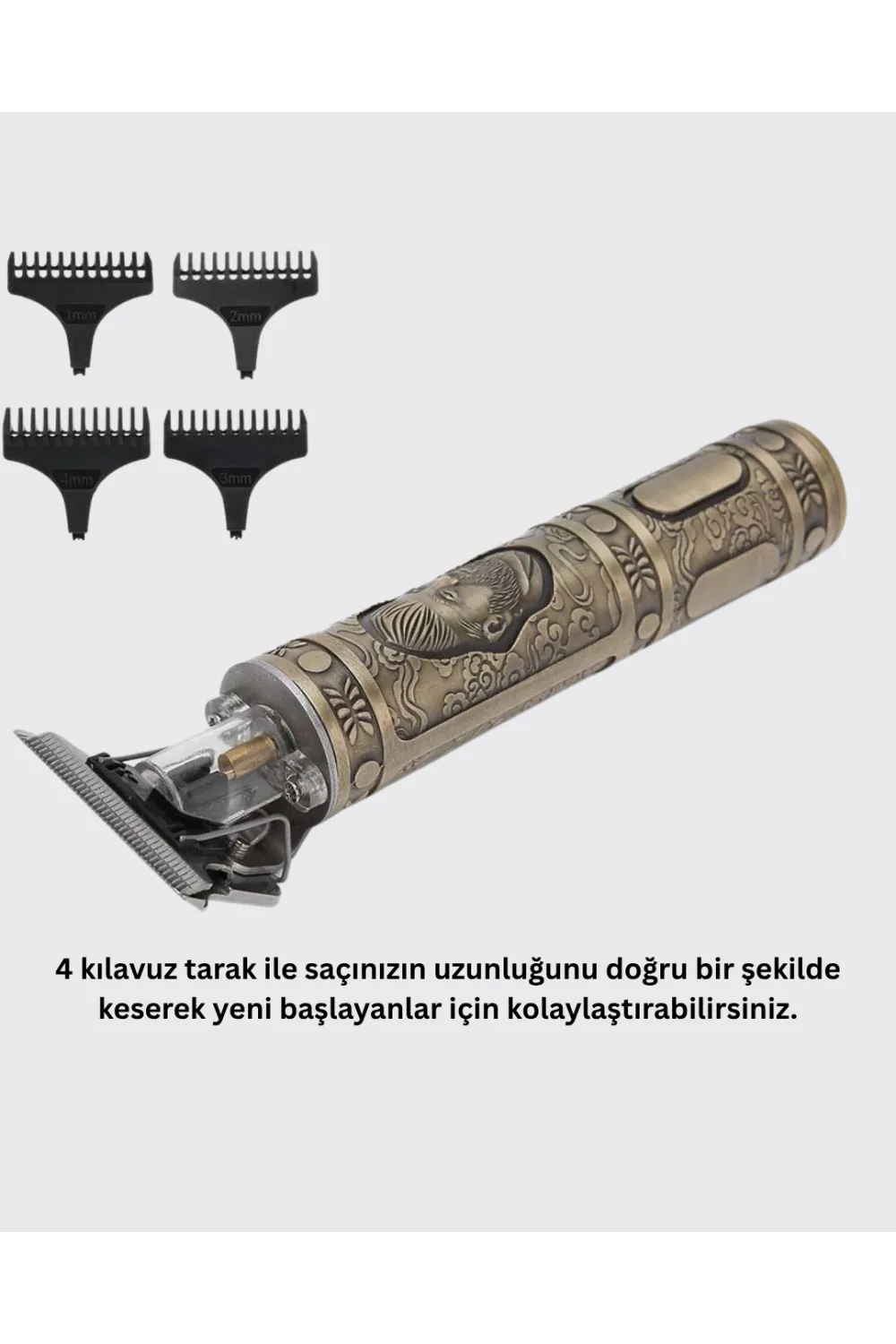 Dayanıklı Çelik Kafa Ve Güçlü Motorlu Saç Sakal Makinesi