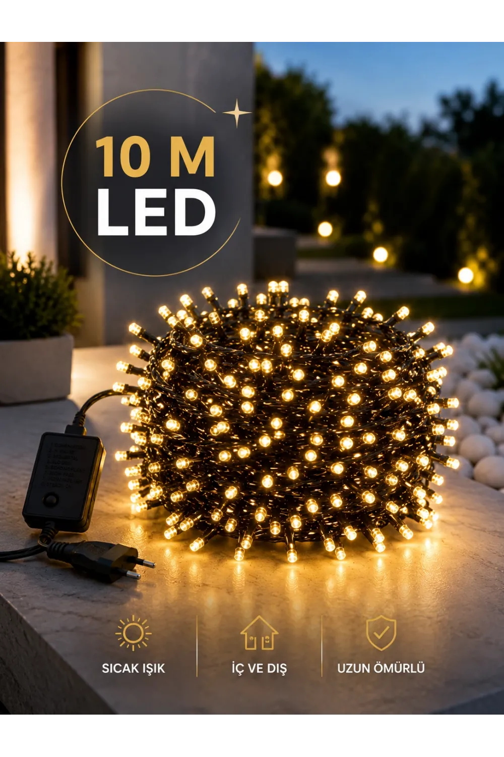 Dekoratif Aydınlatma Ampüllü 10 Metre Gün Işığı Şerit Led