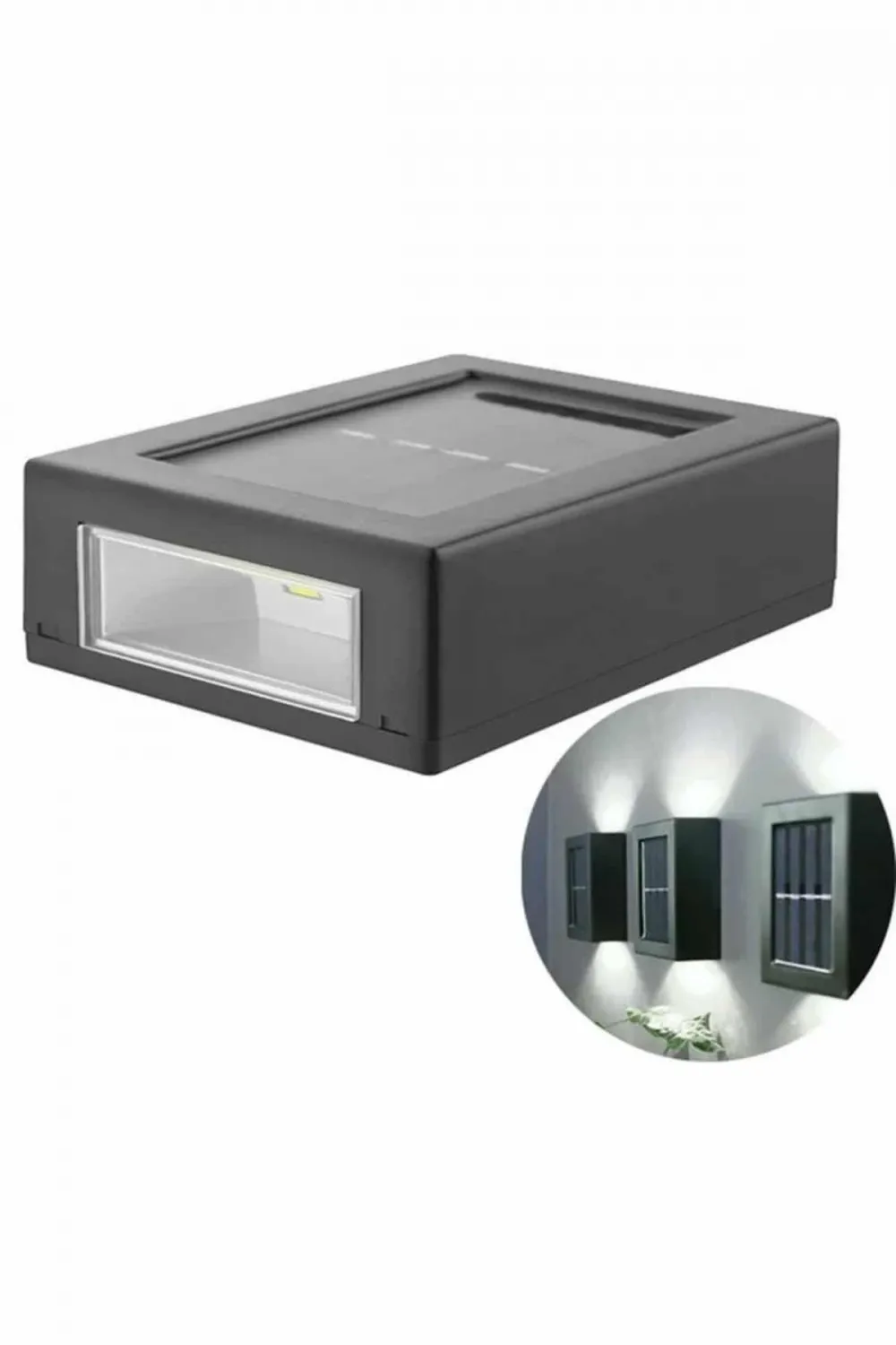 Dekoratif Duvar Lambası Solar Güneş Enerjili Bahçe Aydınlatması