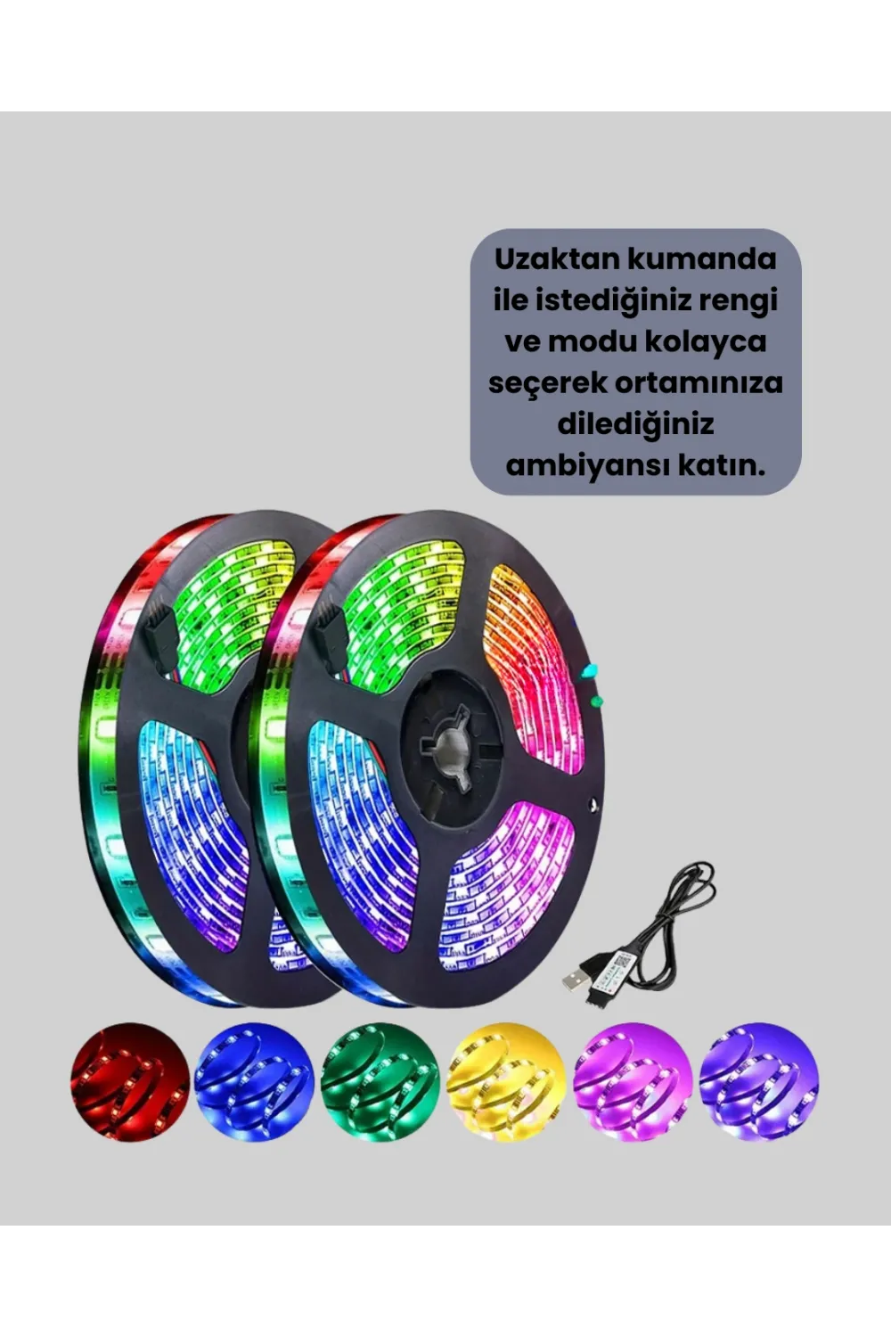 Dekoratif Kumandalı Şerit Led 5 Metre