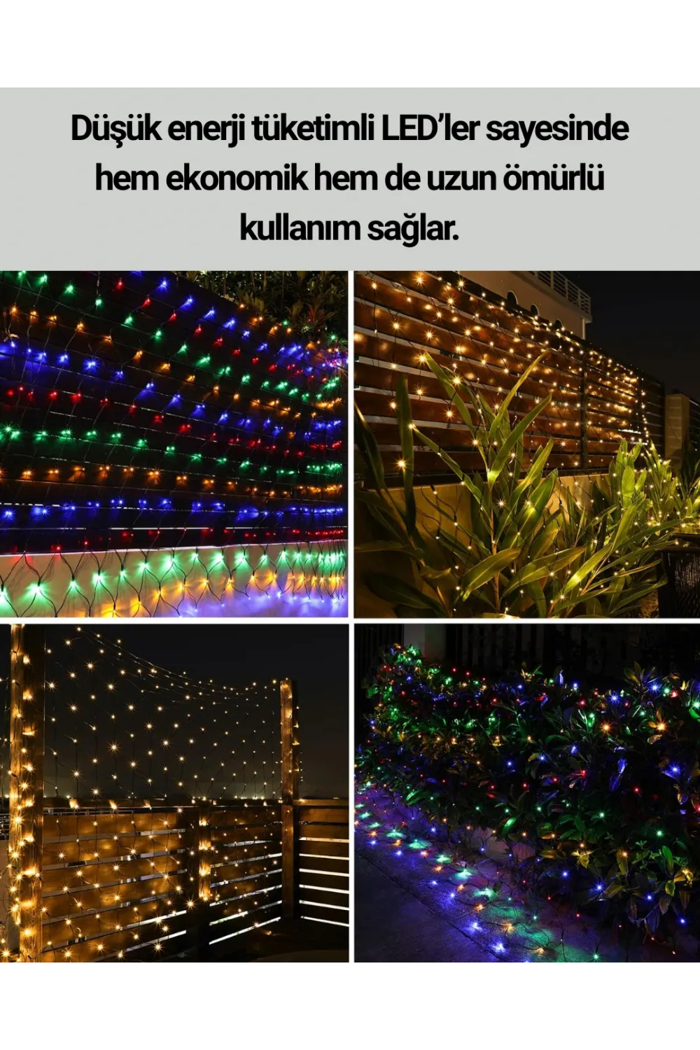 Dekoratif Led Çelenk Işık 8 Farklı Aydınlatma Modu