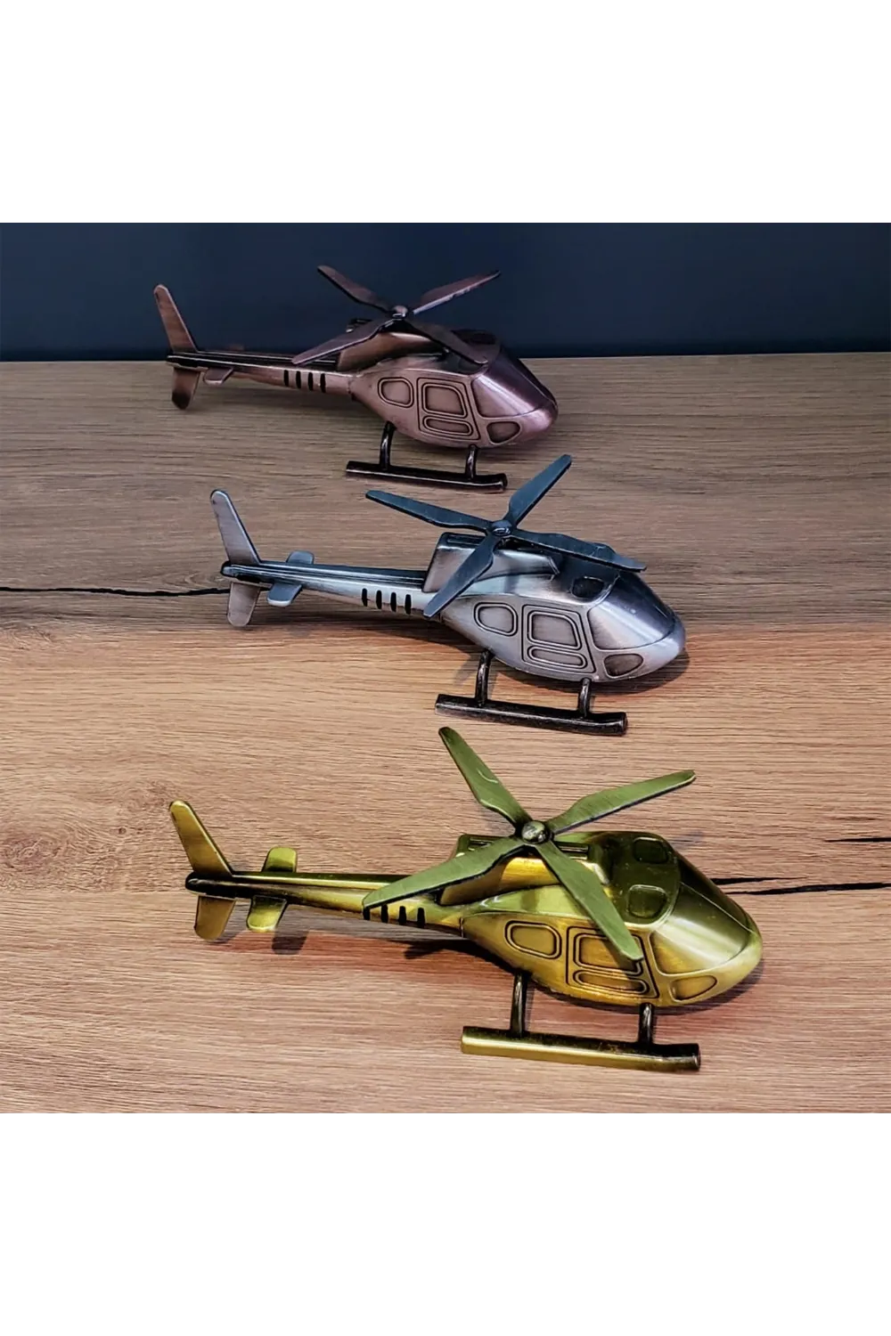 Dekoratif Metal Helikopter