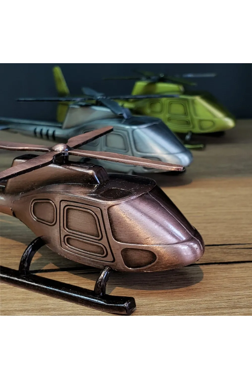 Dekoratif Metal Helikopter