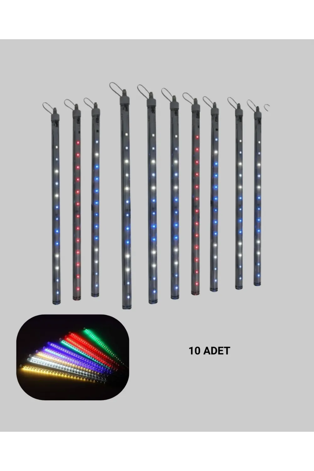 Dekoratif Ortam Aydınlatması Rgb Led 10’lu Çubuk Seti