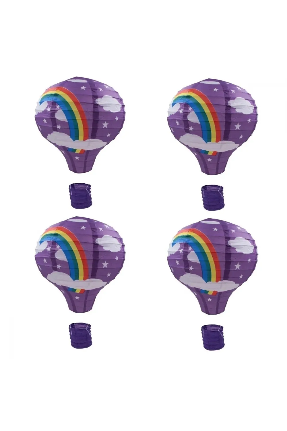 Dekoratif Renkli Kağıt Dilek Feneri Balonu Renkli Uçan Balon