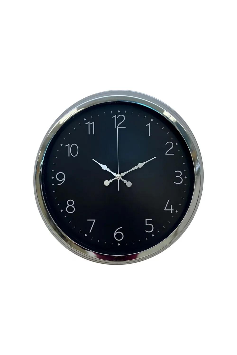 Dekoratif Ve Şık 40 Cm Krom Metal Duvar Saati