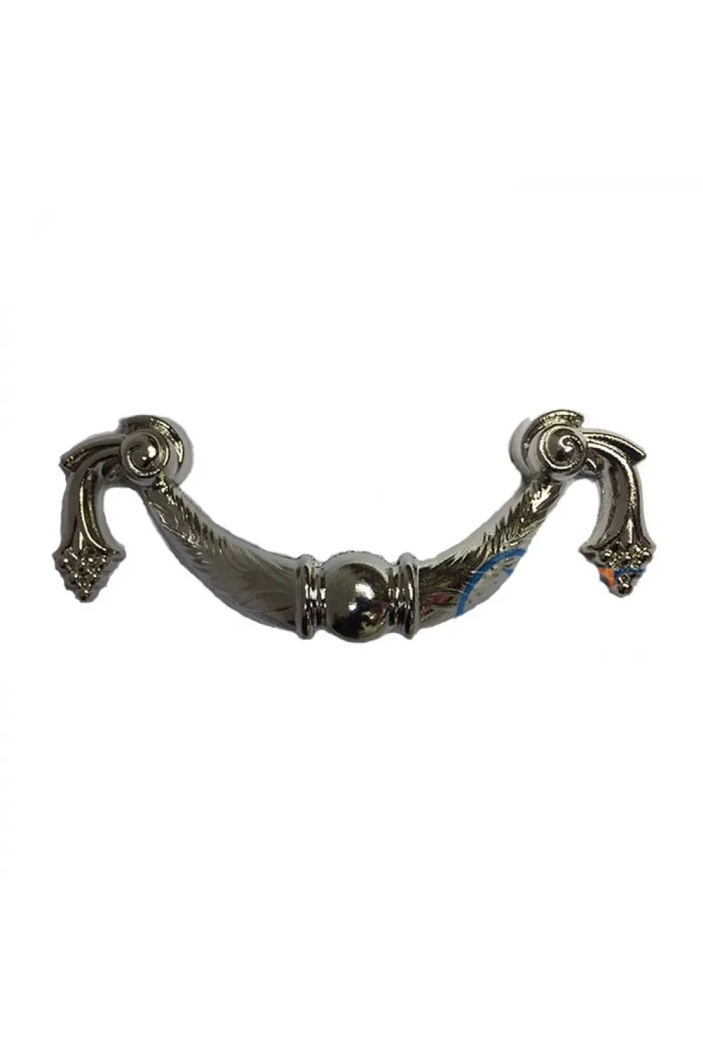 Dekoratif Zamak Üzümlü Kulp - 64mm, Nikel, 100 Adet