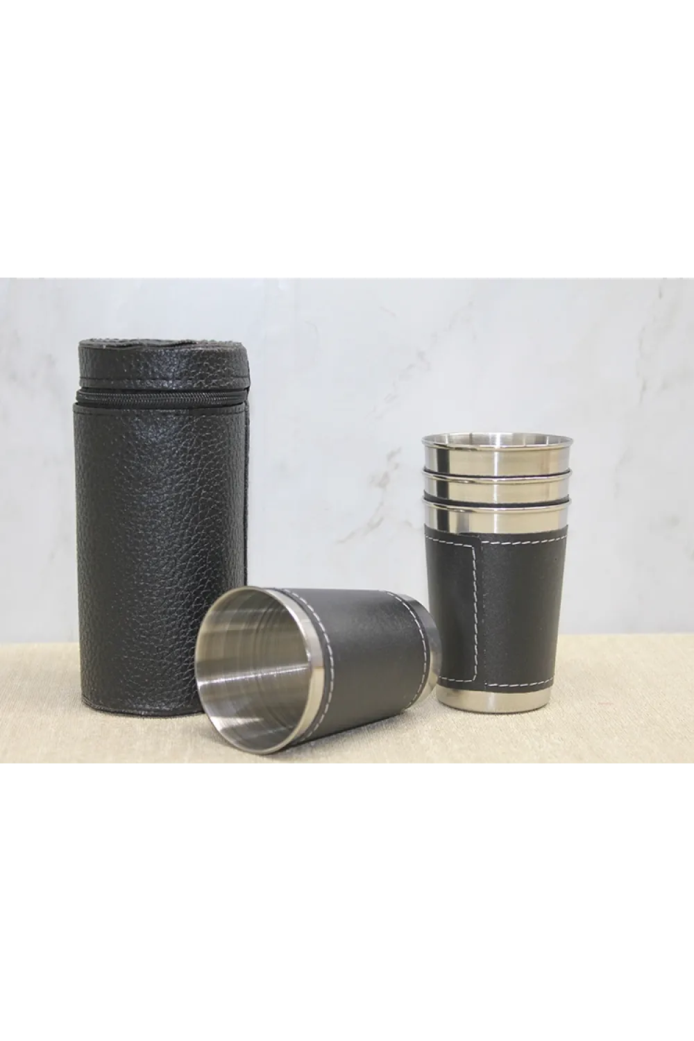 Derili Kılıflı 4lü Shot Bardak