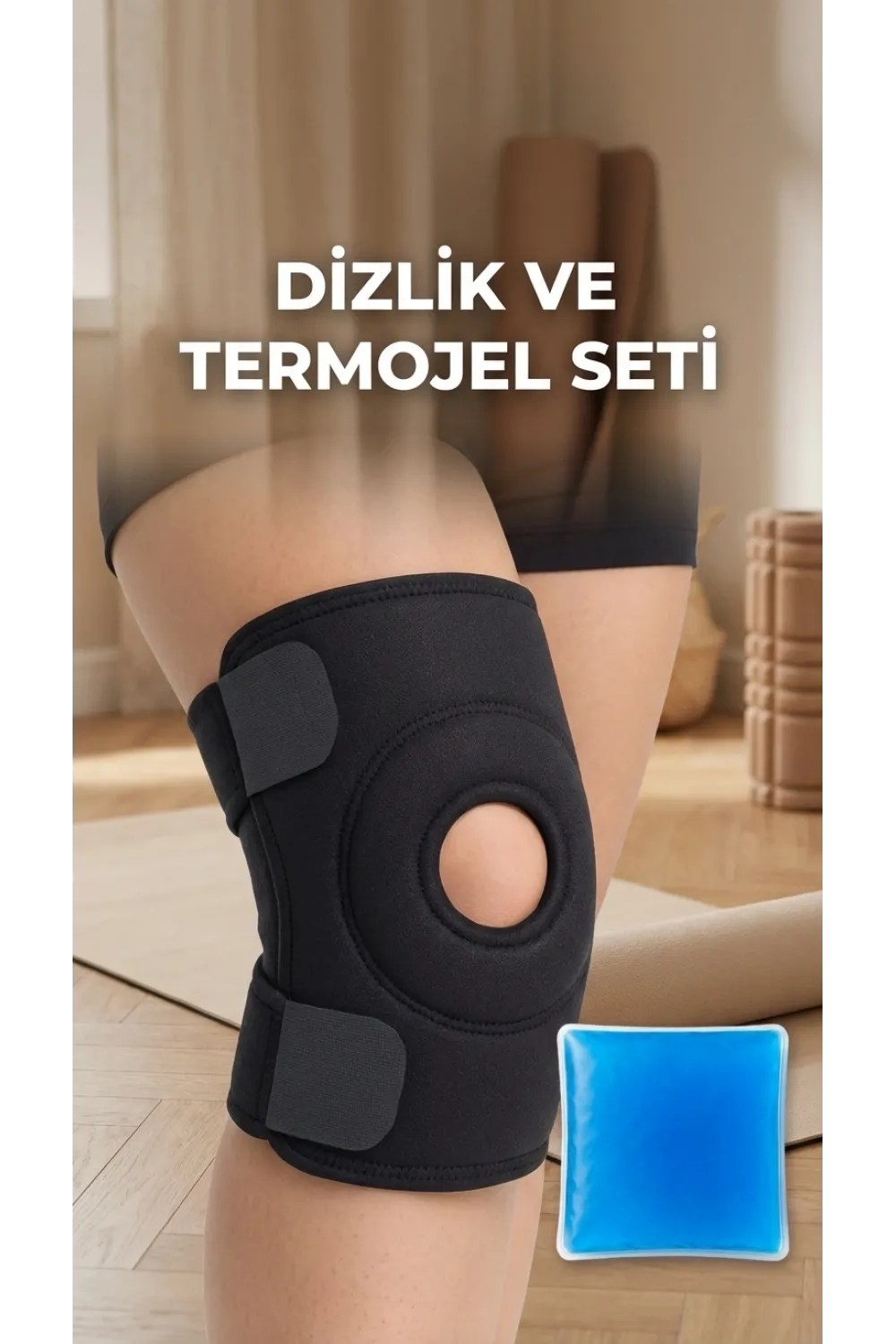 Destekli Diz Korsesi Çapraz Bağ Menisküs Ağrısı İçin Termojelli Dizlik