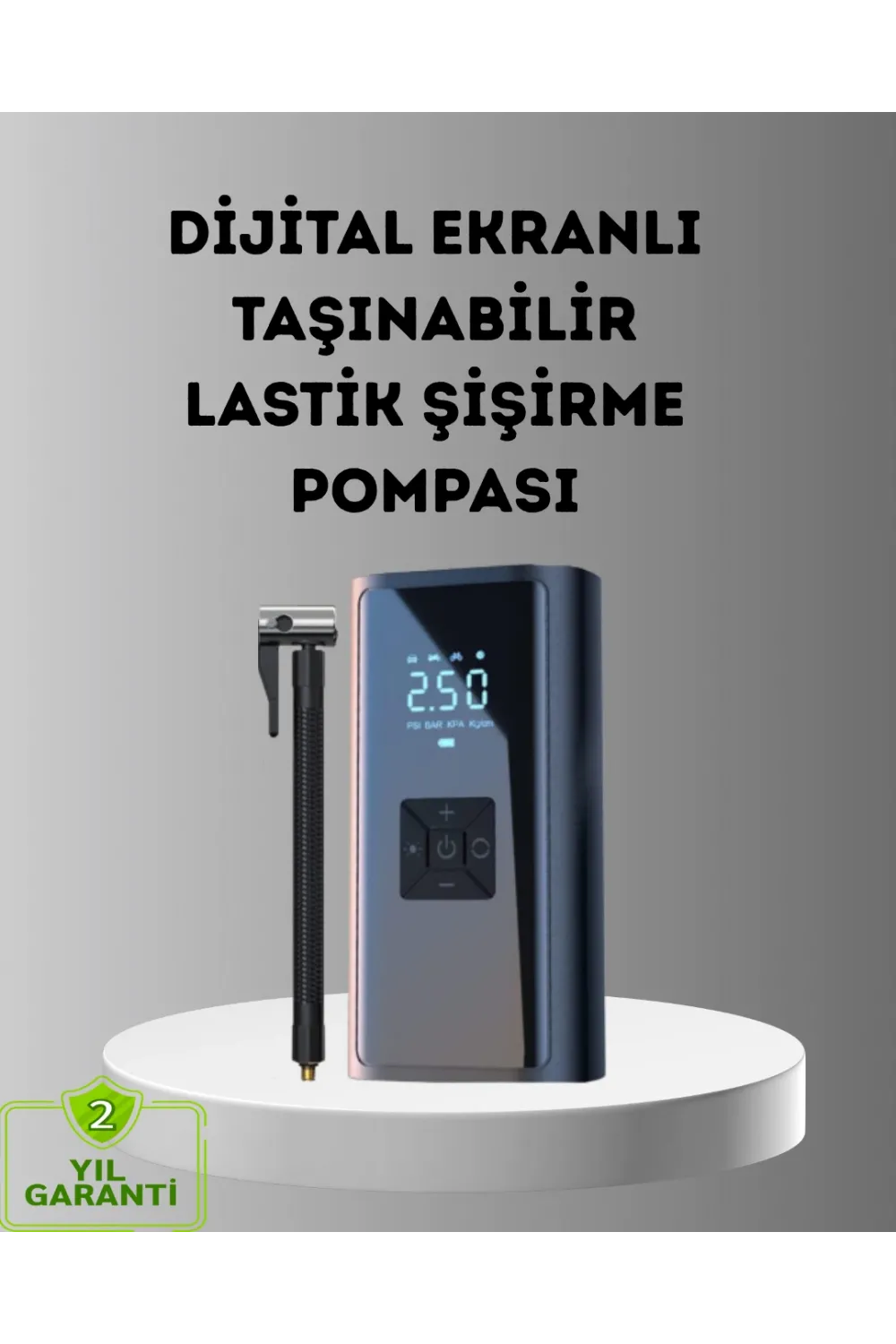 Dijital Ekranlı Kablosuz Hava Pompası Led Işıklı 12v 80w