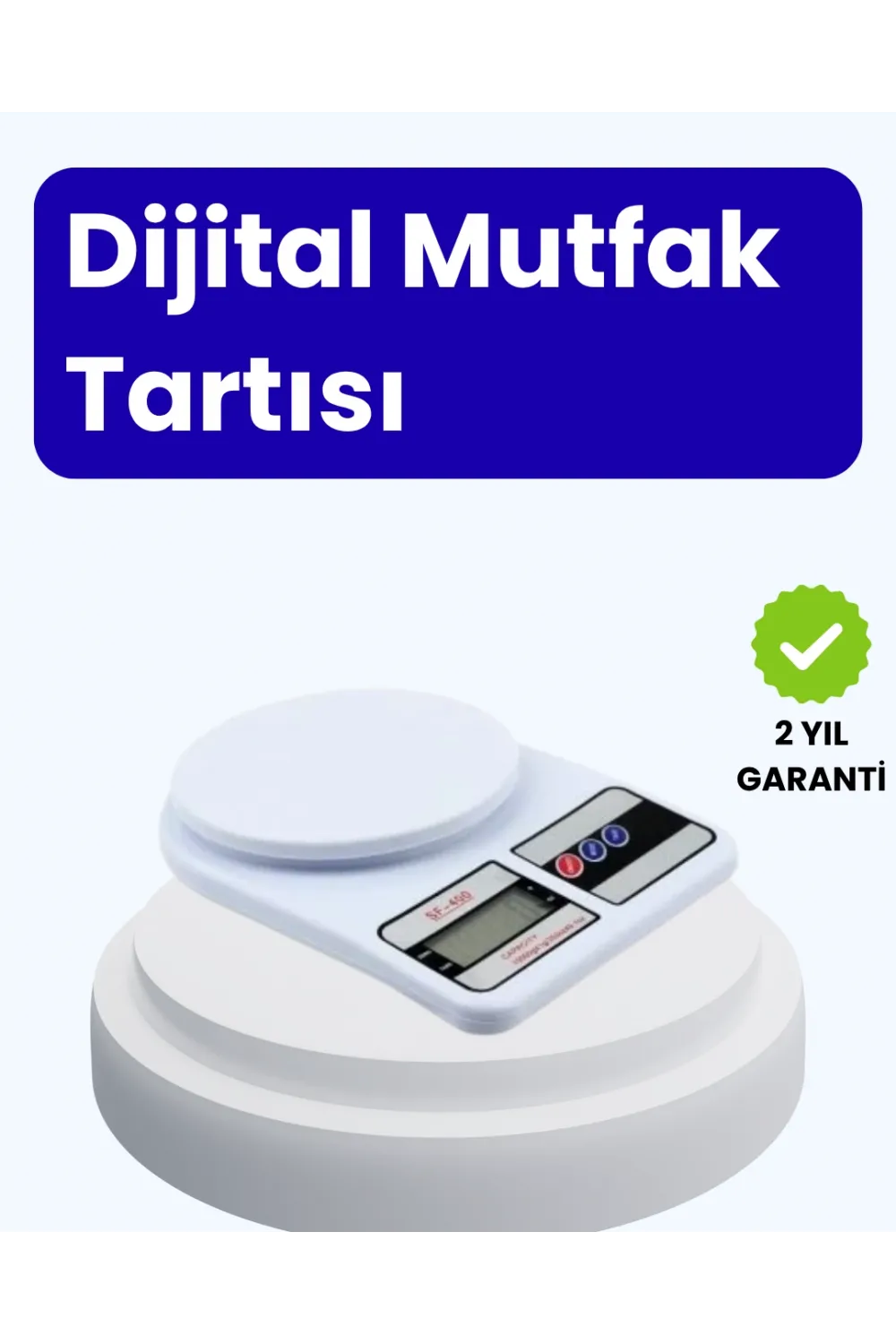 Dijital Mutfak Terazisi 10kg Kapasiteli 1g Hassasiyetli