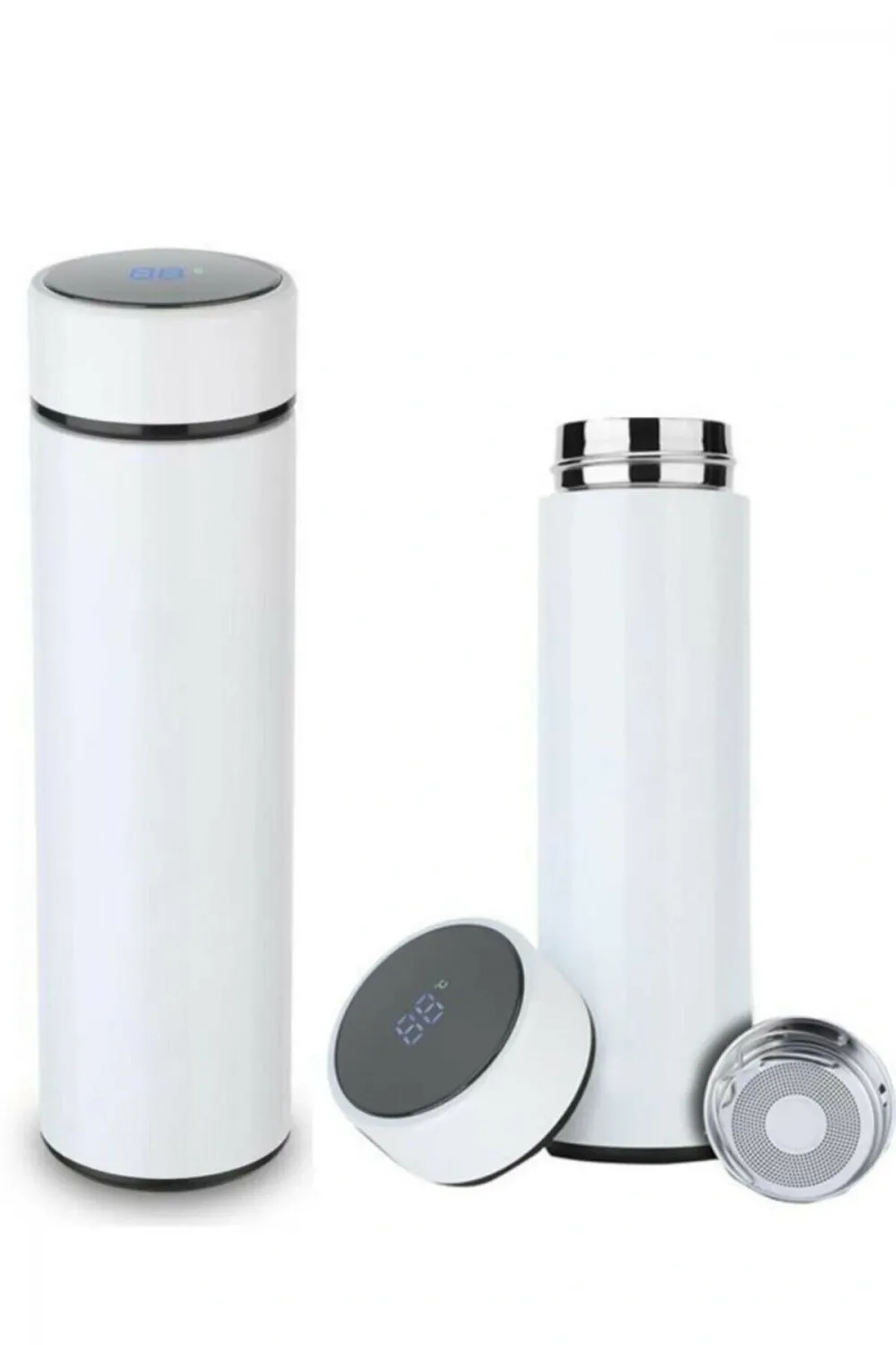 Dijital Sıcaklık Göstergeli Renkli Çelik Termos - 500 Ml