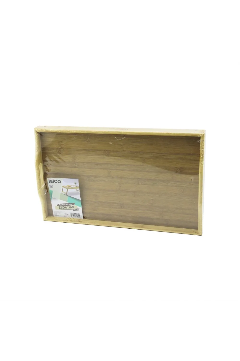 Dikdörtgen=30x50cm  Aç Kapa Ayaklı = 20cm Ahşap Bambu Sunum Tepsi