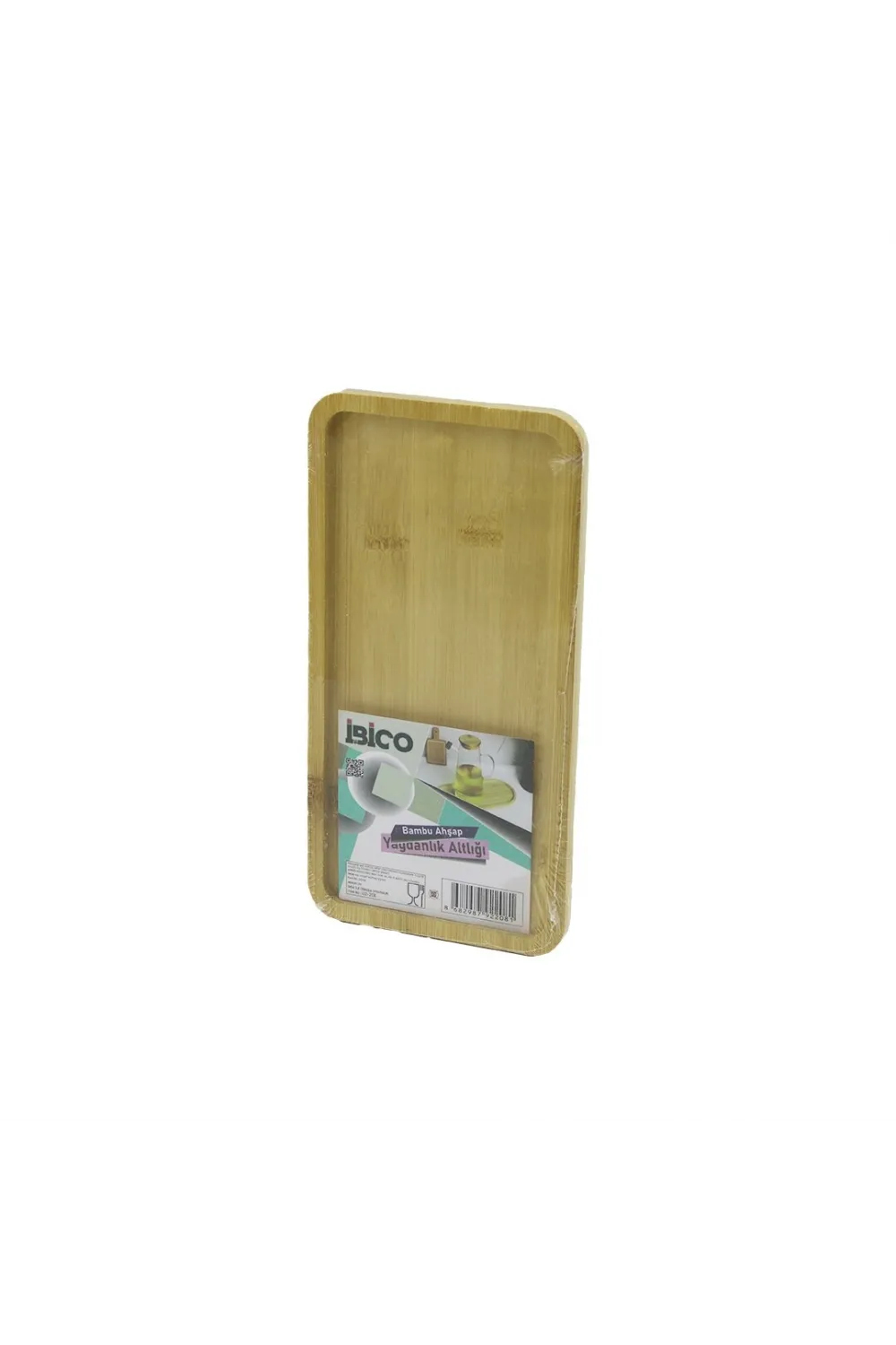 Dikdörtgen Ahşap Bambu Yağdanlık Altlık Mini Tepsi 12 X 23.4 X 0.8cm
