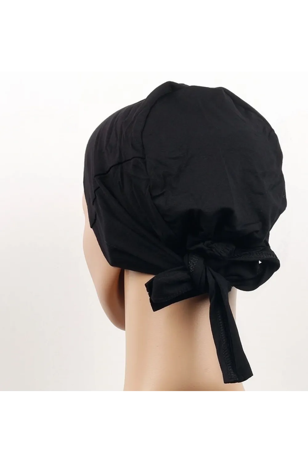 Dikişsiz Bağlamalı Tesettür Bone - Bağlamalı Bandana