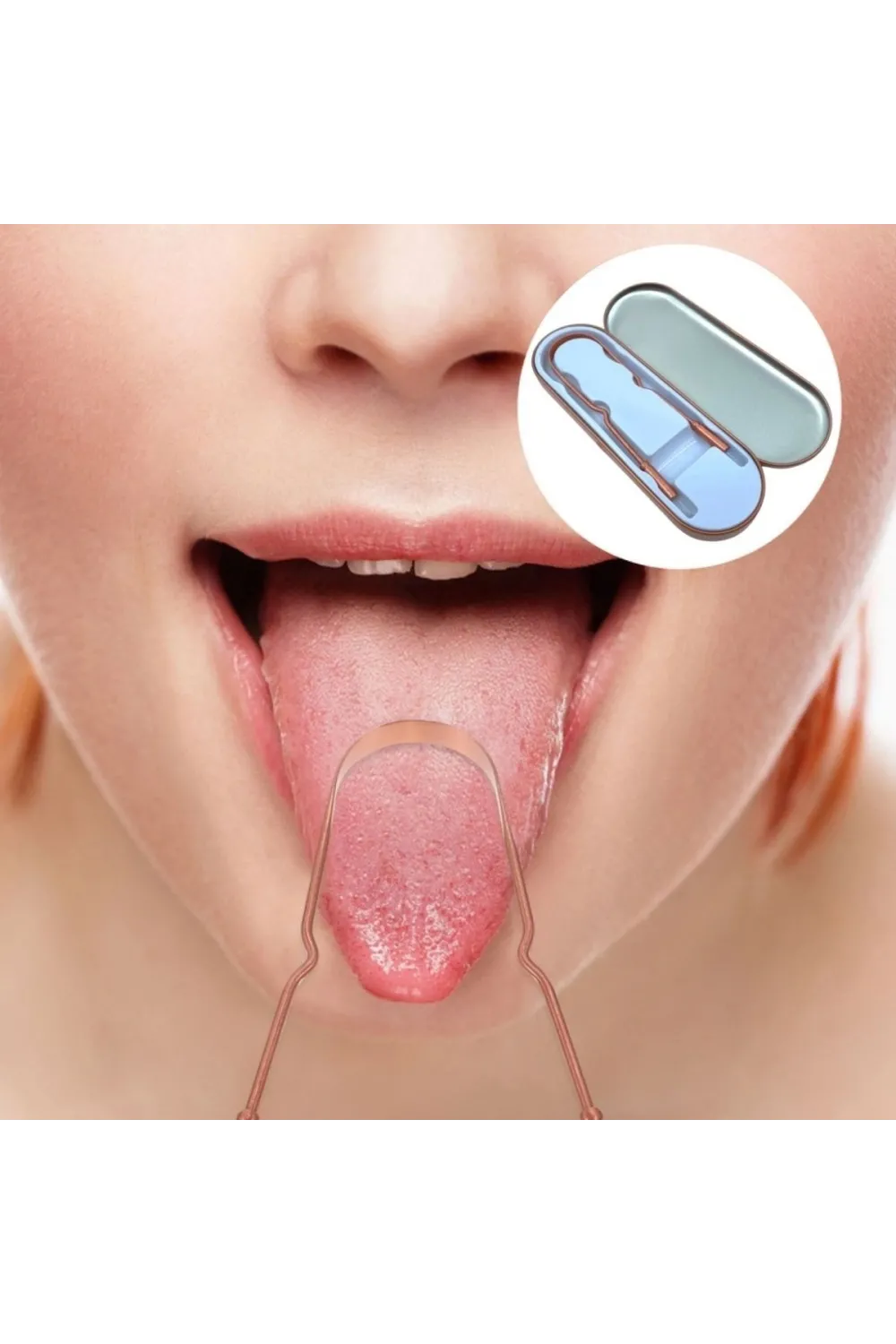 Dil Plağı Temizleme Aparatı - Dil Bakır Oil Pulling