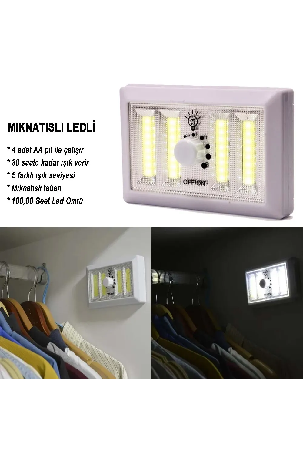 Dimmerli Işık Seviyesi Ayarlanabilir Ledli Lamba  Wt-383