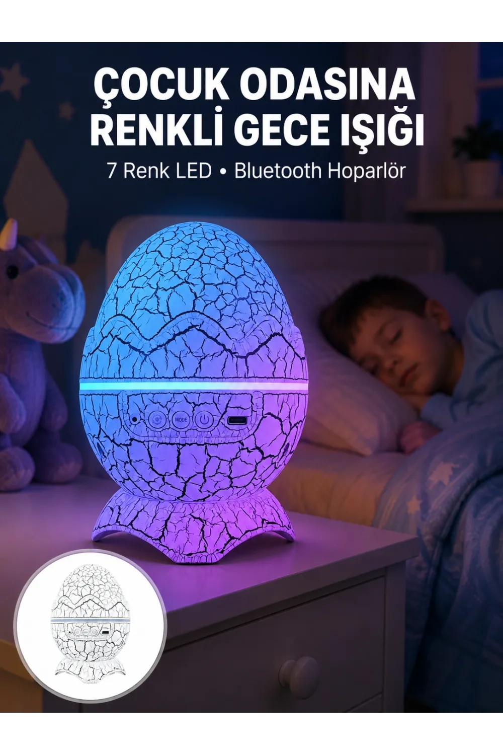Dinazor Yumurta Gece Lambası Yeni Nesil