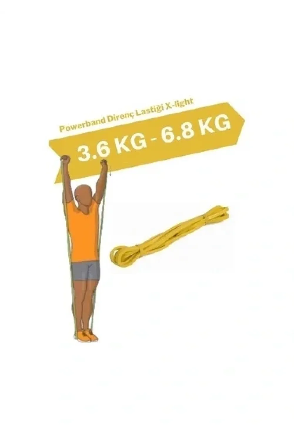 Direnç Bandı, Training Band, Sarı, 3-7 Kg