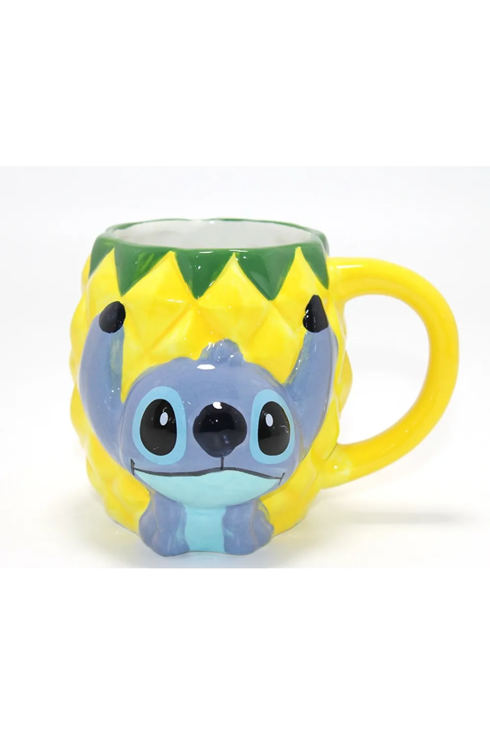 Disney Stitch Ananas Tasarımlı Kabartmalı Kupa Bardak