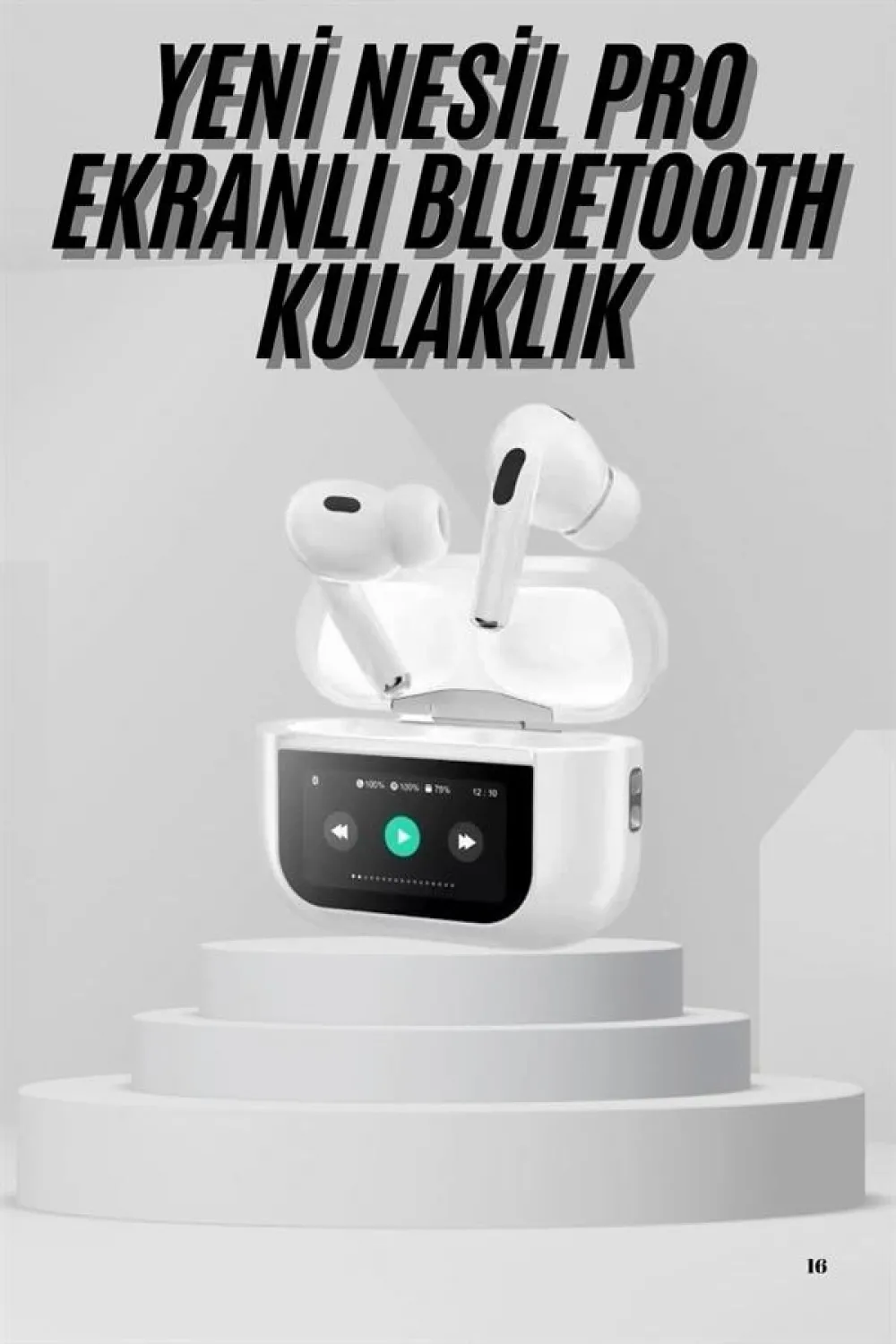 Dokunmatik Ekranlı Air Pro 2 Anc Kulaklık Kablosuz Çok Fonksiyonlu