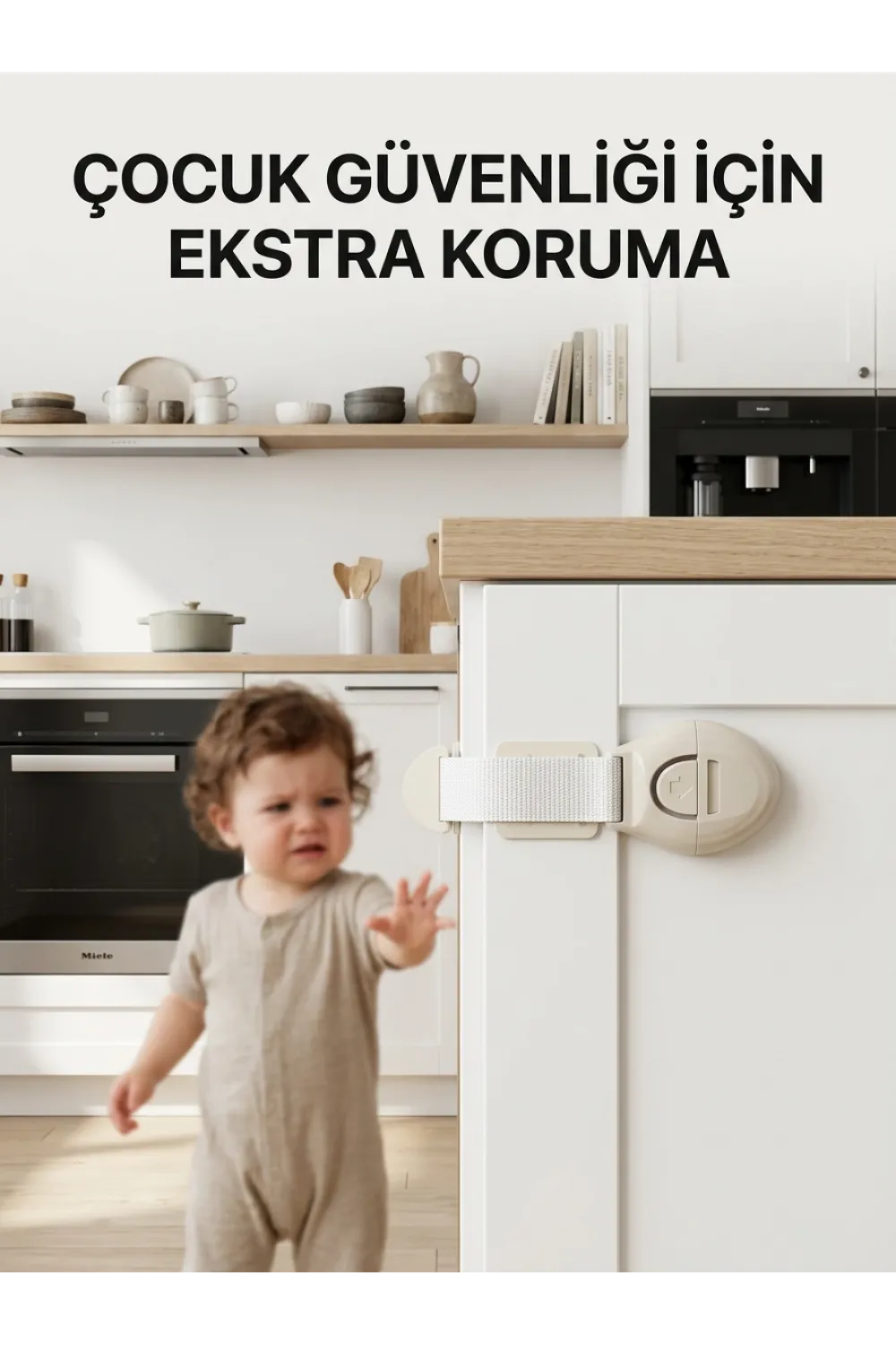 Dolap Ve Çekmeceler İçin Çocuk Güvenlik Kilidi Pratik Emniyet Aparatı