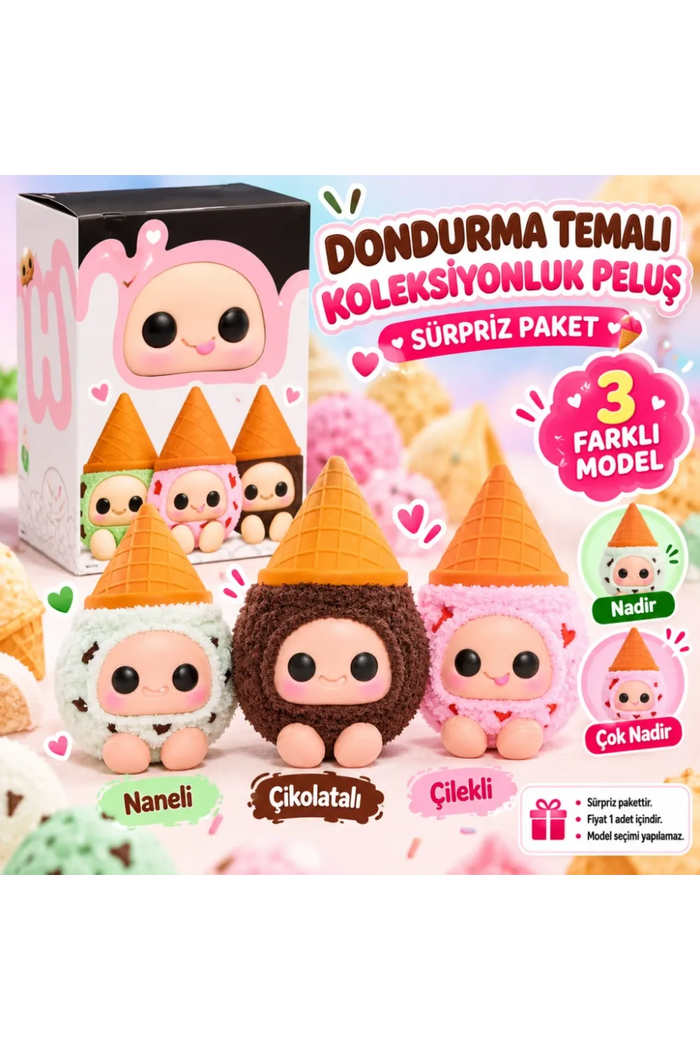 Dondurma Peluşu Sürpriz Paket