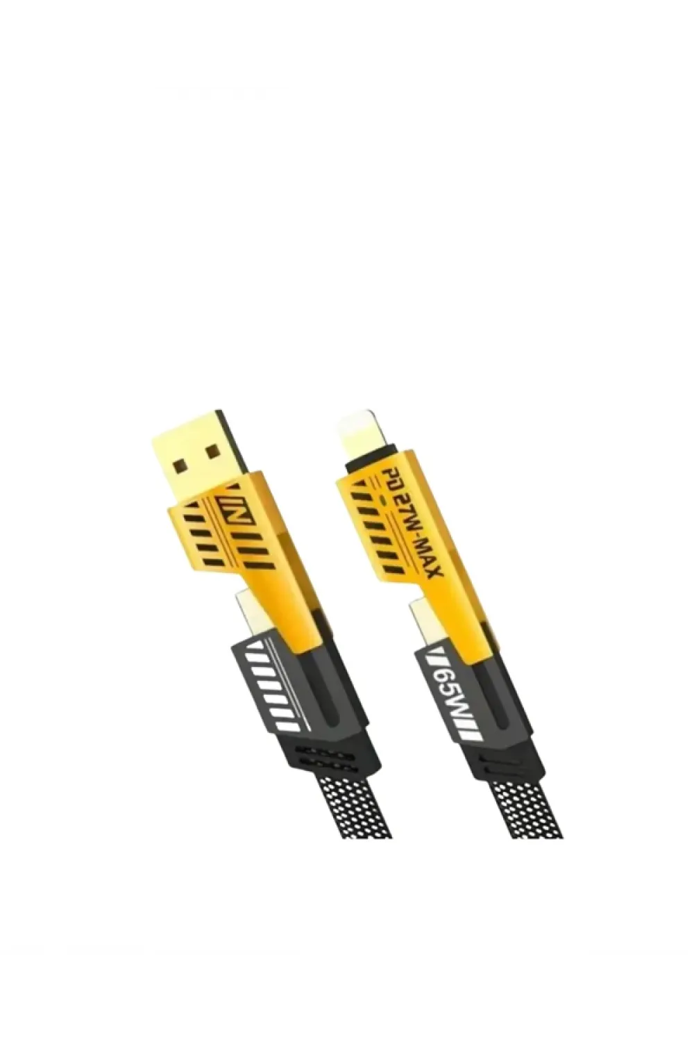 Dönüştürülebilir 4 Başlıklı Hızlı Şarj Kablosu – 1.2m, 65w, Dayanıklı Ve Esnek Tasarım