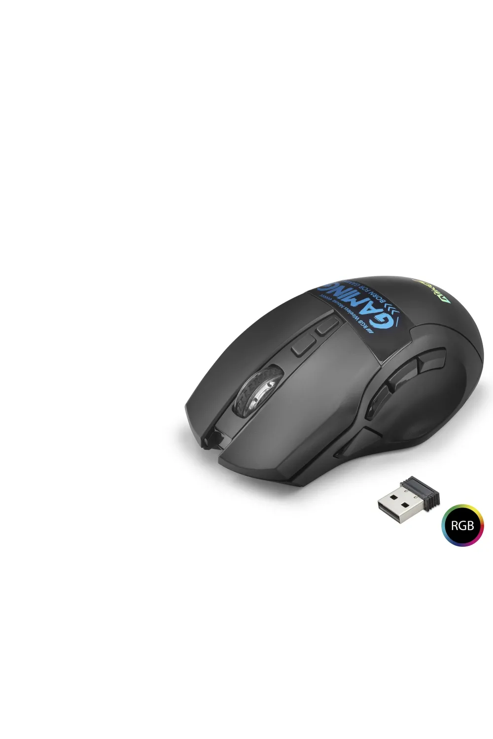 Dual Mode Kablosuz Gaming Mouse 2400 Dpi 9 Tuş 500Hz Rgb - Siyah W10