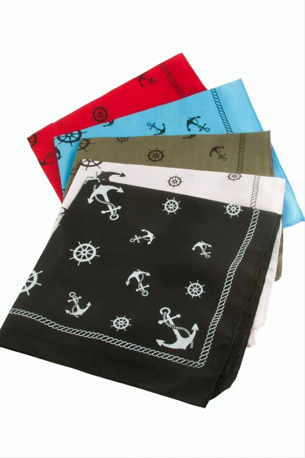Dümen Çapa Desenli Keten Bandana 50*50